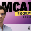 A focused student studying biochemistry materials on a laptop, representing the Biochemistry MCAT Passages Workshop: On-Demand with Josh, covering high-yield topics and test-taking strategies.